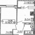 1-комнатная квартира, ЧЕРЕПОВЕЦ, УЛ. МОНТ-КЛЕР 13 1-комнатная квартира, ЧЕРЕПОВЕЦ, УЛ. МОНТ-КЛЕР 13